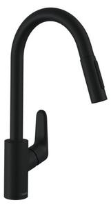 Dřezová baterie Hansgrohe Focus M41 s vytahovací sprškou, 2 proudy matná černá 31815670