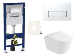 Cenově zvýhodněný závěsný WC set Geberit do lehkých stěn / předstěnová montáž+ WC Glacera Ava SIKOGESAVAD50