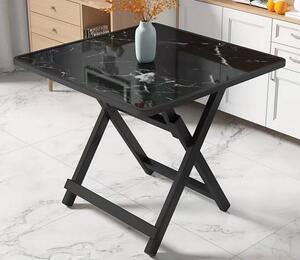 Skládací stůl KN3864, barva černý mramor