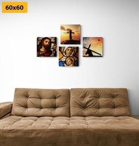 Set obrazů nebeské království - 4x 40x40 cm