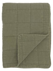 Prošívaný přehoz Aix Vintage Olive 130 × 180 cm