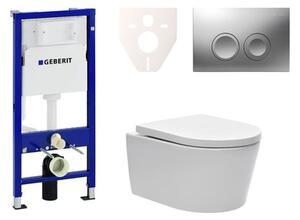 Cenově zvýhodněný závěsný WC set Geberit do lehkých stěn / předstěnová montáž + WC SAT Brevis SIKOGES6W3