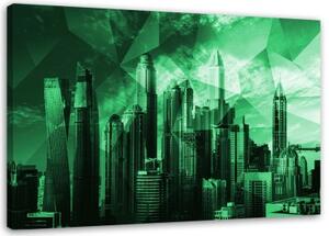 Obraz na plátně Geometrická městská zeleň - 90x60 cm