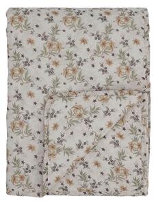 Prošívaný přehoz Aix Flower Olive 130 × 180 cm