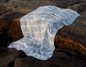 Lněný ručník Sade, modrý rain, Rozměry 48x70 cm