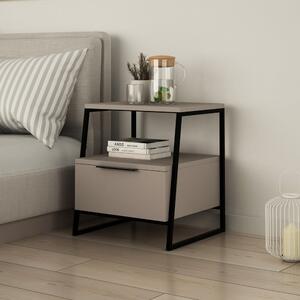 Béžový noční stolek s poličkami Pal – Kalune Design