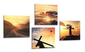 Set obrazů harmonie nebeského království - 4x 40x40 cm