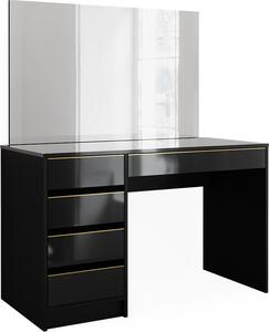 Toaletní stolek Vicco Sherry Černá/zlatá 120 cm se zrcadlem, Model 47715