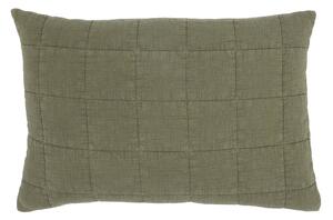 Prošívaný povlak na polštář Aix Vintage Olive 40 × 60 cm