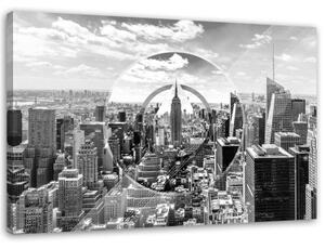 Obraz na plátně New York City černobíle - 120x80 cm