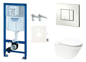Cenově zvýhodněný závěsný WC set GROHE do lehkých stěn / předstěnová montáž + WC Vitra Integra SIKOGRSINTRE2S