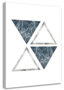Obraz na plátně Abstraktní mramorové trojúhelníky - 70x100 cm