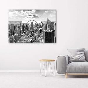 Obraz na plátně New York City černobíle - 90x60 cm