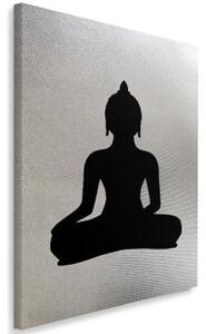 Obraz na plátně Černý zenový Buddha - 80x120 cm