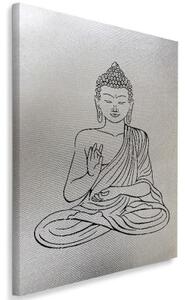 Obraz na plátně Silver Buddha Zen Spa - 70x100 cm