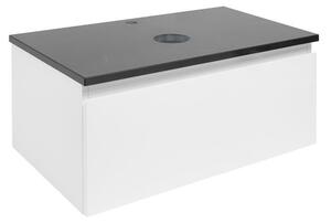 Koupelnová skříňka s krycí deskou SAT B-WAY 79x30x45 cm bílá lesk BWAY80WZ