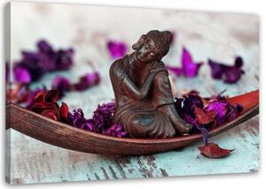 Obraz na plátně Buddha Vintage Purple - 90x60 cm