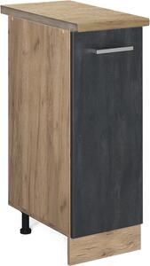 Lékárničková skříňka Vicco R-Line Černý beton 30 cm PD Dub, Model 47561