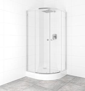 Set sprchového koutu a vaničky, čtvrtkruh 90x90 cm Multi Basic SIKOBKMUS90CRCH
