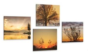 Set obrazů čarokrásná příroda - 4x 40x40 cm
