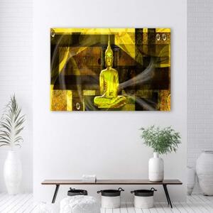 Obraz na plátně Buddha Žlutá abstrakce - 60x40 cm