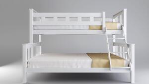Patrová postel Masterwood MARIO FAMILY - masiv buk bílá