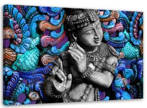 Obraz na plátně Buddha Barevné pozadí - 60x40 cm