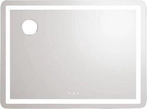 Make-up zrcátko s osvětlením Zyrell - 80 x 60 cm - USB a Type-C - 10x zvětšení - 3 teploty barev - Happiq - montáž na stěnu - bílý