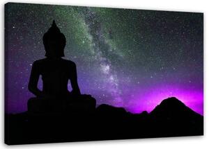 Obraz na plátně Buddhova polární záře - 120x80 cm