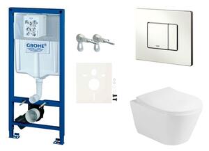 Cenově zvýhodněný závěsný WC set GROHE do lehkých stěn / předstěnová montáž + WC Glacera Ava SIKOGRSAVA2S