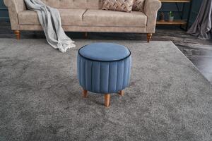 Atelier del Sofa Taburet Lindy Puf - Blue, Modrá