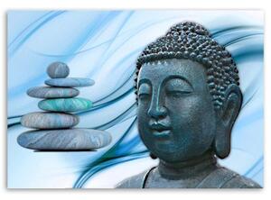 Obraz na plátně Buddha Stone Blue - 60x40 cm
