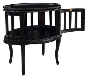 Oboustranný prosklený servírovací stolek masiv akácie Samba