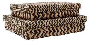 Úložný box Ollie Black Nature – set 2 ks