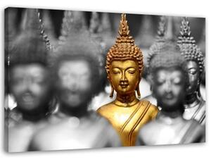 Obraz na plátně Gold Buddha Zen Spa - 120x80 cm