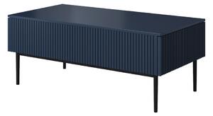 Konferenční stolek Nicole - tmavě modrý MDF / černé nohy