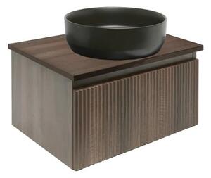 Koupelnová skříňka s krycí deskou SAT Evolution 58x30x44,8 cm ořech mat SATEVO60NAD