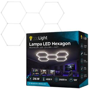 Toolight Toolight, LED stropní svítidlo HEXAGON 5 modulů, JNH051-H, bílá, OSW-56243