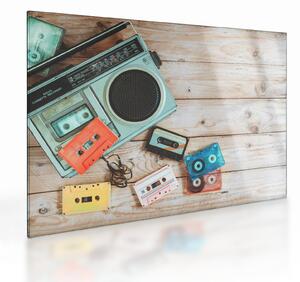 Skleněný obraz - Retro rádio (70x50 cm)