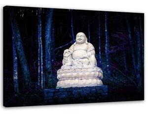 Obraz na plátně Bílý Buddha do obývacího pokoje - 120x80 cm