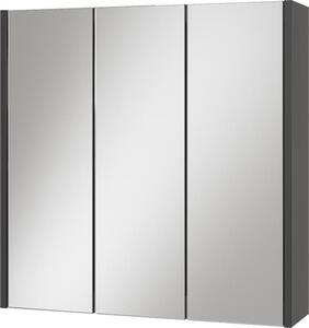 Koupelnová zrcadlová skříňka Vicco Majest Antracit 67.4 x 68 cm se 3 zrcadlovými dveřmi, Model 58691