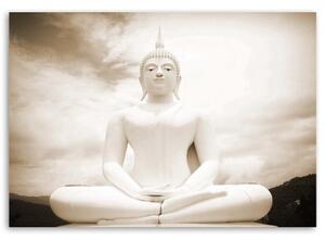 Obraz na plátně Lázně Bílý Buddha - 60x40 cm
