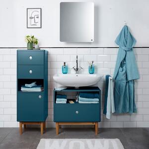 Tmavě modrá lakovaná koupelnová skříňka Tom Tailor Color Bath 100 x 40 cm