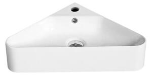 Rohové umyvadlo SAT Mood 56x34 cm otvor pro baterii, s přepadem SATM5634
