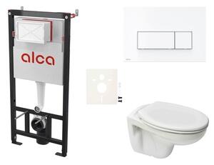 Cenově zvýhodněný závěsný WC set Alca do lehkých stěn / předstěnová montáž + WC Ceramia S-Line Pro SIKOASP7