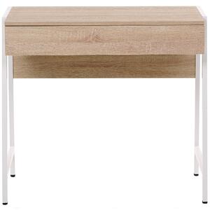 Psací stůl 84 x 48 cm světlé dřevo/bílý CARTER