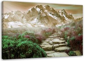Obraz na plátně Hory s mlhou - 100x70 cm