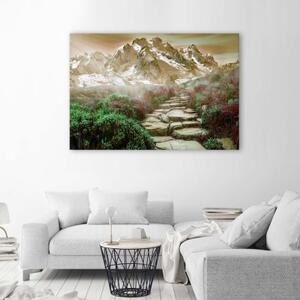 Obraz na plátně Hory s mlhou - 60x40 cm