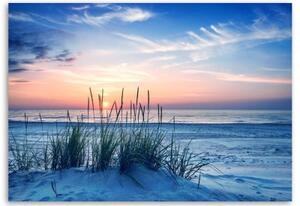 Obraz na plátně pláž tráva duny moře - 60x40 cm
