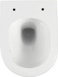 Závěsné WC form&style SAMAR bez splachovacího kruhu se systémem splachování Turbo Flush vč. WC prkénka